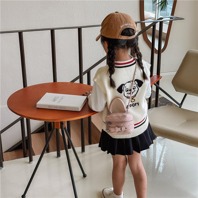 Stylish Mini Childrens Handheld Crossbody Lipstick Bag In Chic Geometric Patterns For Kids
