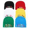 European and American winter Manana colorful letter knitted hat European and American wool hat men and women cold hat women