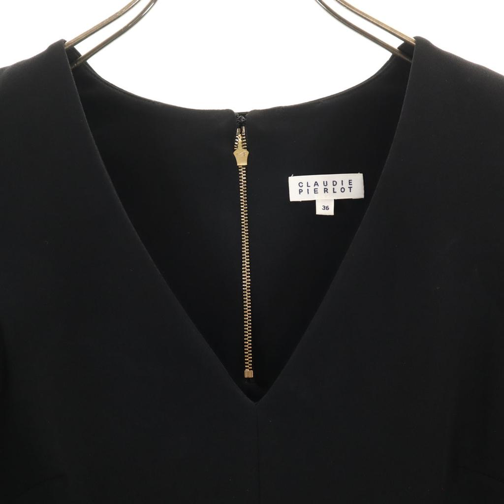 Claudie Pierlot Five-quarter Sleeve Ruffled Hem Knee-length Dress 36 Women Used