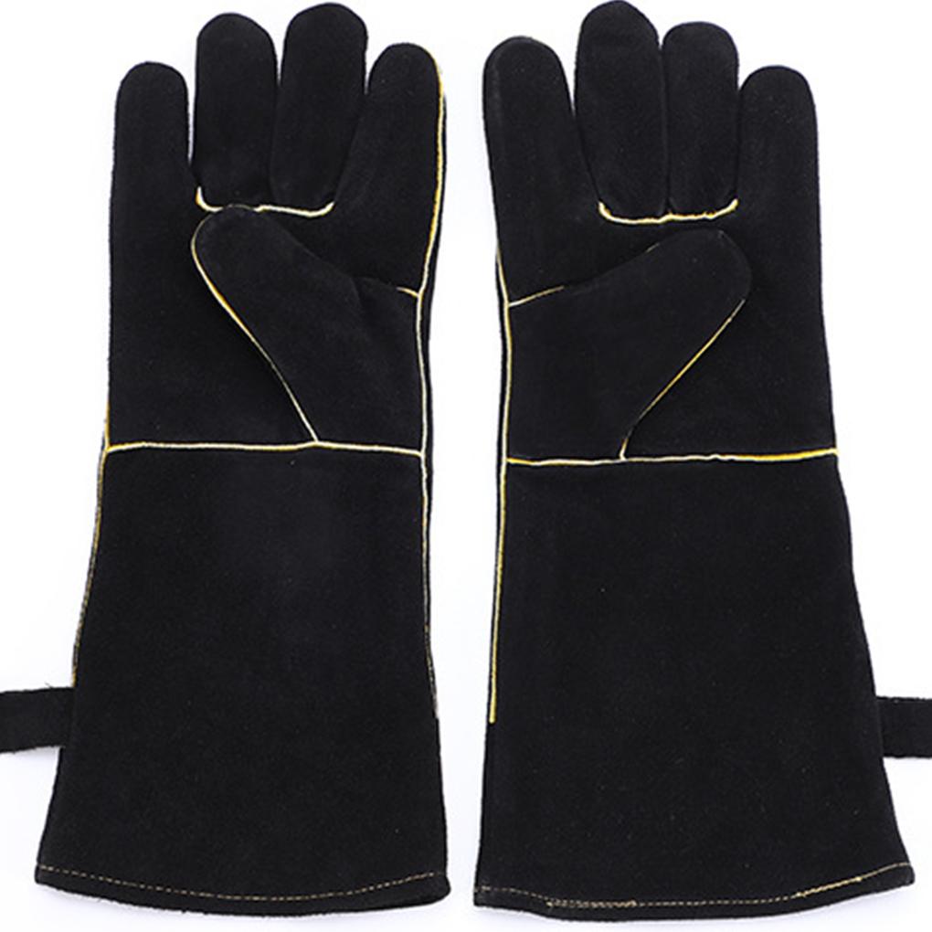 Schwarze Hitzebeständige Handschuhe Breite Anwendung Ausgezeichnete Wärmeisolierung Und Feuerbeständigkeit