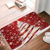 Doormat Front Door Welcome MatChristmas Tree Shining Santa Tree Non Slip Carpet Entryway Indoor Floor Mat