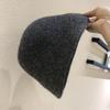 Women's Korean Knit Bucket Hat - Thick Thermal, Solid Color, Japanese - Inspired Flattering Style for Daily Wear