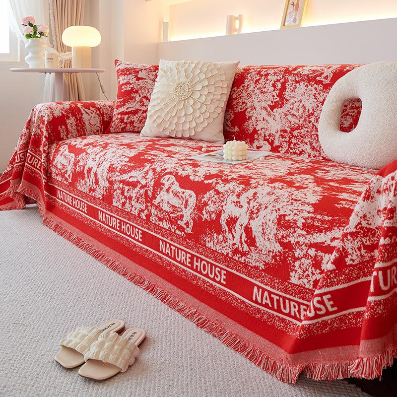 Sofa Cover Cloth, Universal for All Seasons, High-end Full Cover Sofa Blanket, Non-slip and Stain-resistant Sofa Towel, One-piece Sofa Cover