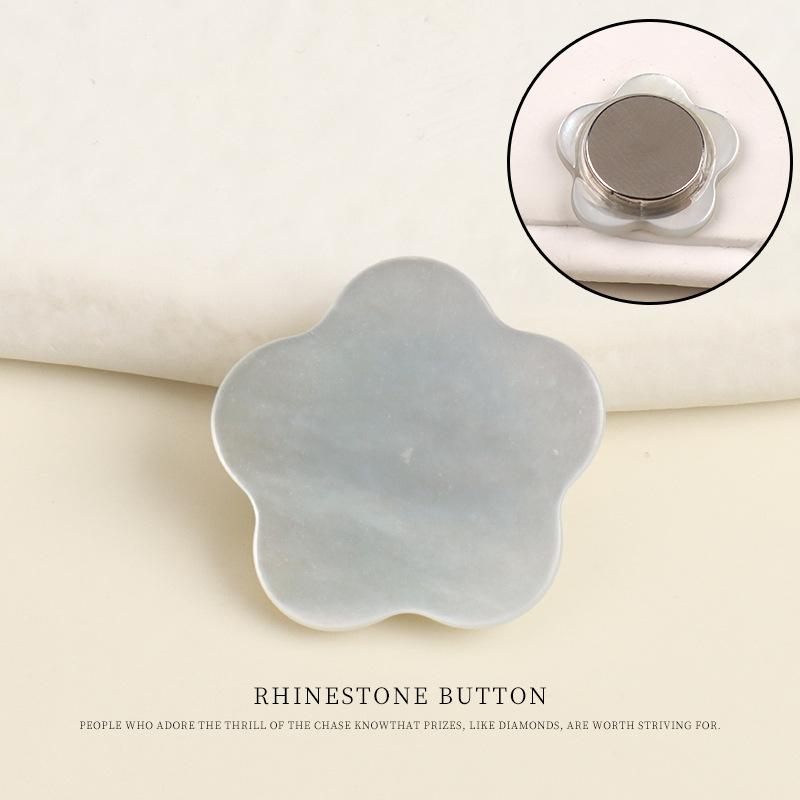 5pcs Shell Seam-Free Buckle Magnet Button Anti-Light Buckle Shirt Cardigan Fixed Clothes Neckline Decoration Mother And Child Magnetic Buckle