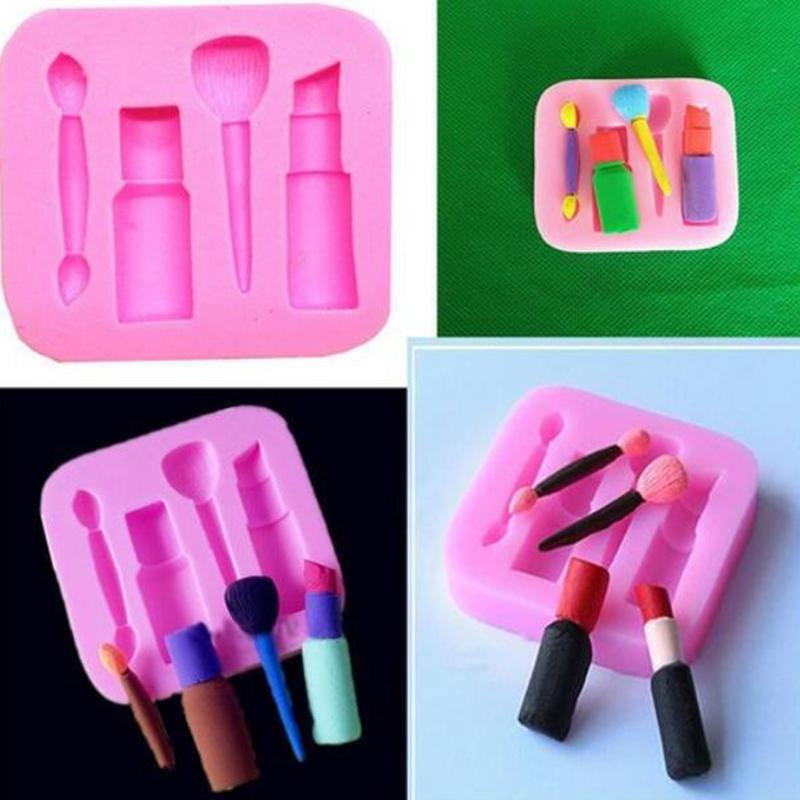 Makeup Tools Lipstick Nail Polish Chocolate Party Diy Silicone Mold Dessert Cake
