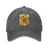 Vincent Van Gogh Sunflowers Sun Flowers Baseball Caps Washed Denim Hats Casquette Streetwear Baseball Cowboy Hat for Unisex Women