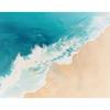 Pink Watercolor Ocean Waves Seascape Poster Oyster Shell Beach Umbrella Surfing Canvas Printing Wall Art Picture Home Decor