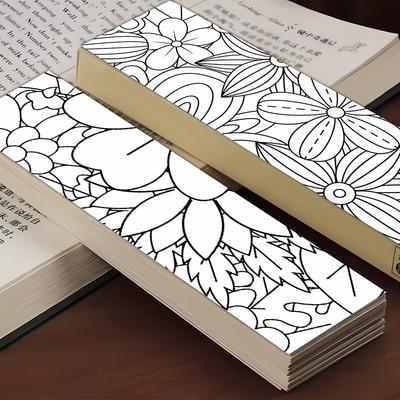 32 peças, Marcadores de Página de Flores para Colorir, adequados para a época de volta às aulas, Natal, Halloween, professores, leitores e aniversários.