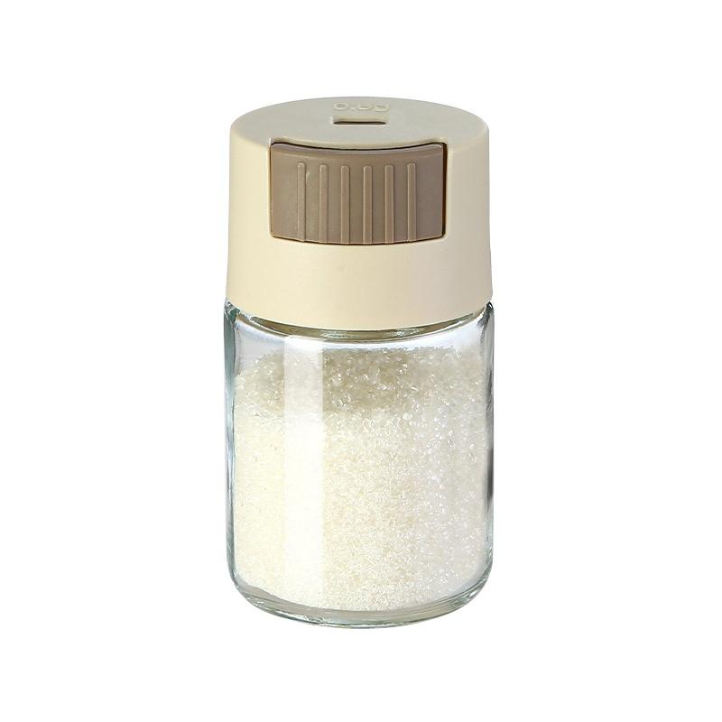 Metering Salt Shaker Push Type Salt Dispenser Salt Tank Sugar Bottle Spice Pepper Salt Shaker SpiceJar Can Seasoning Bottle