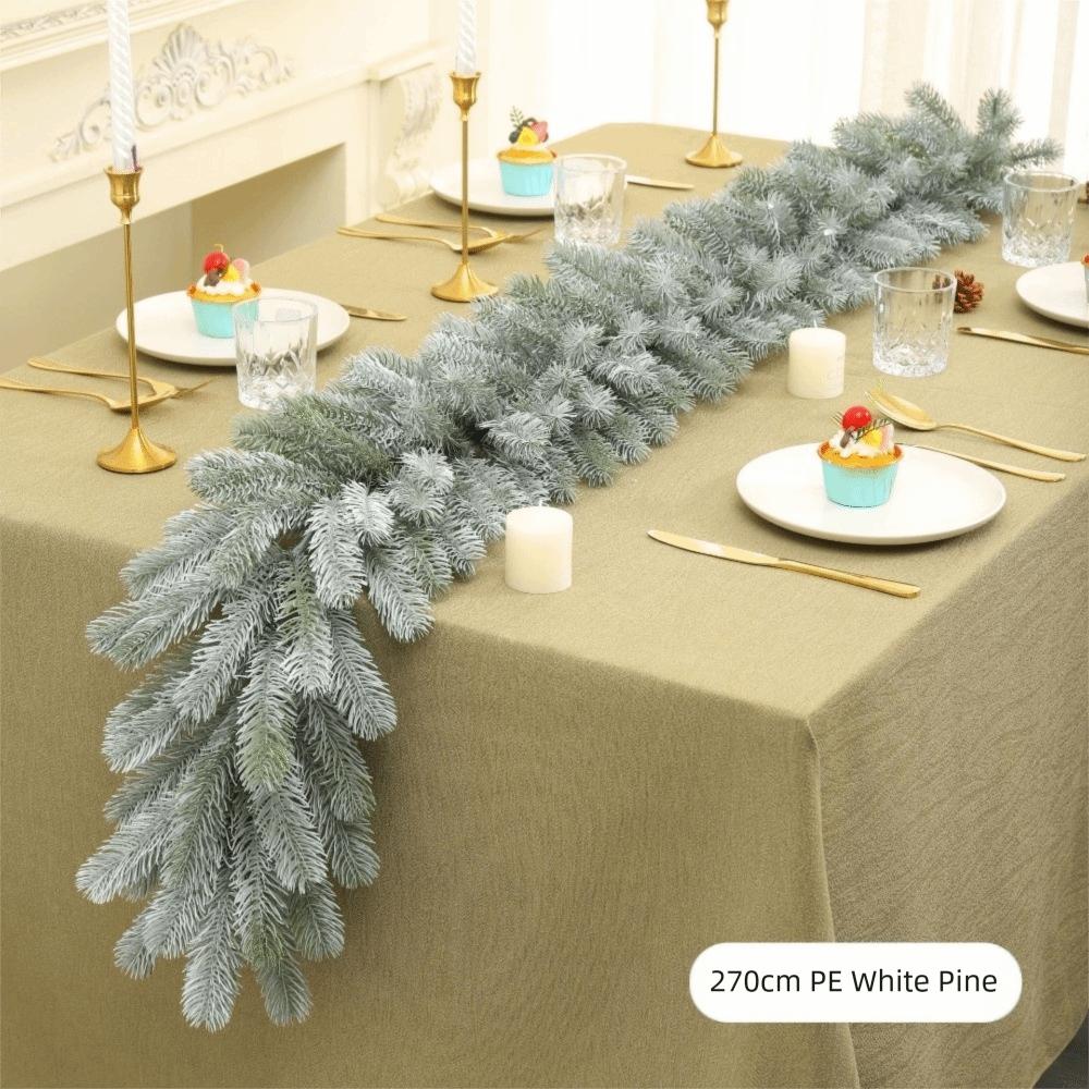 New 180/270cm Simulated Rattan Artificial PE Xmas Table Runner DIY Accessories Norfolk Pine Vine Plants Party Supplies