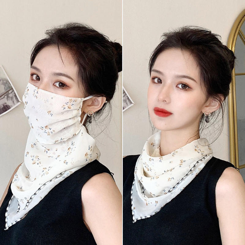 Scarf For Women Sun UV Protection Hiking Neck Scarf Outdoor Triangular Scarf Sunscreen Veil Ice Silk Mask Face Cover
