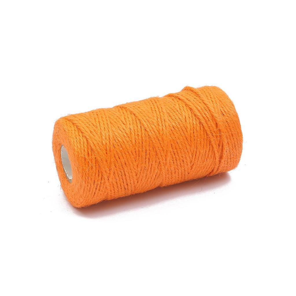 100M/Roll 2mm Natural Burlap Hessian Jute Twine Cord Rope String Gift Packing Strings Christmas Event & Party Supplies DIY Decor