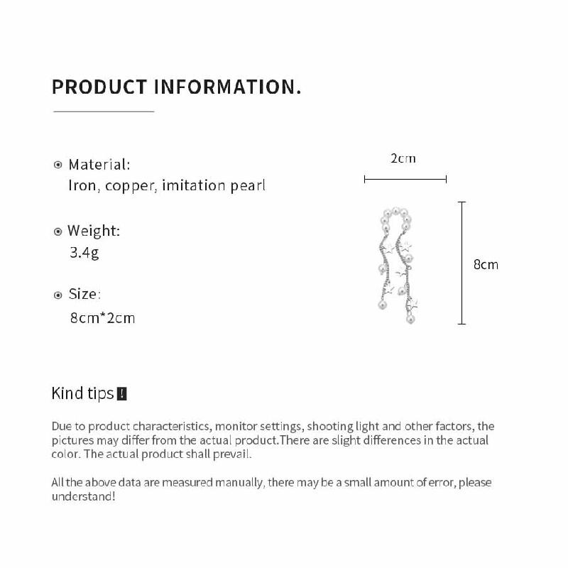 Minimalistische unregelmäßige Perlen-Ohrclips für Damen, mit Perlen-Quaste, lange Hänger, ohne Ohrloch, elegante tägliche Schmuckstücke, Geschenke