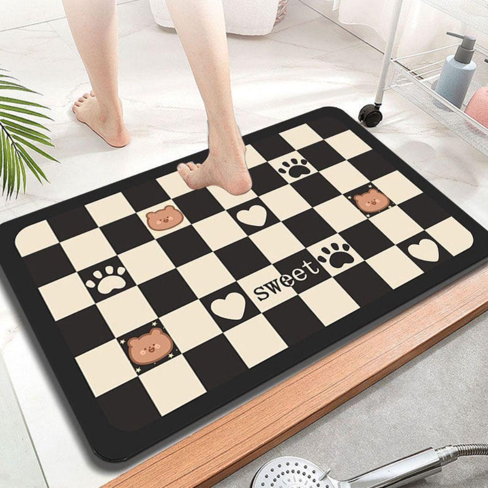 

Anti-slip Bath Floormat Anti-skid Carpet Cute Rug Bathroom