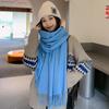 Women's Imitation Cashmere Winter Scarf - Thick Solid Color, Versatile Men's Shawl, Cashmere Wool Blend