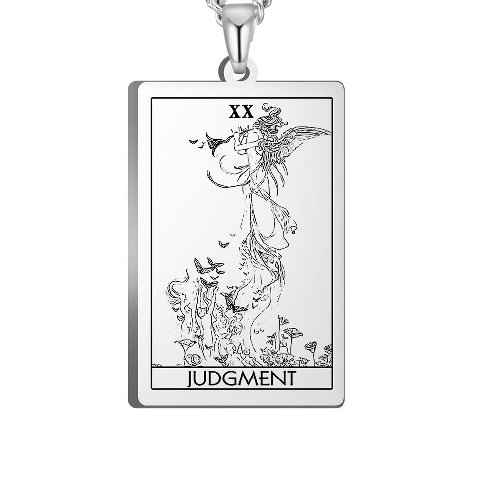 Dawapara The Major Arcana Tarot Cards Vintage Amulet Pendant for Necklaces Accessories Wholesale Stainless Steel