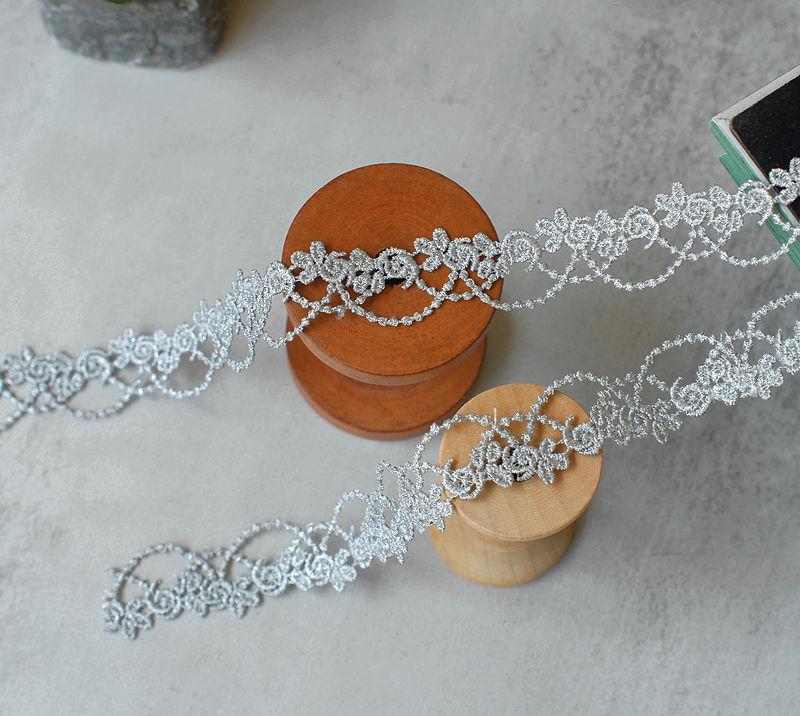 Colorful 2cm Floral Polyester Lace Trim for DIY Clothing Accessories