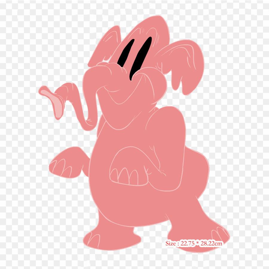 Pink Elephant On The Elephant Matriarch Pink Elephants Iron on Heat Transfer Printing Vinyl Patches Sticker for Clothes DIY Appliques Washable Patches