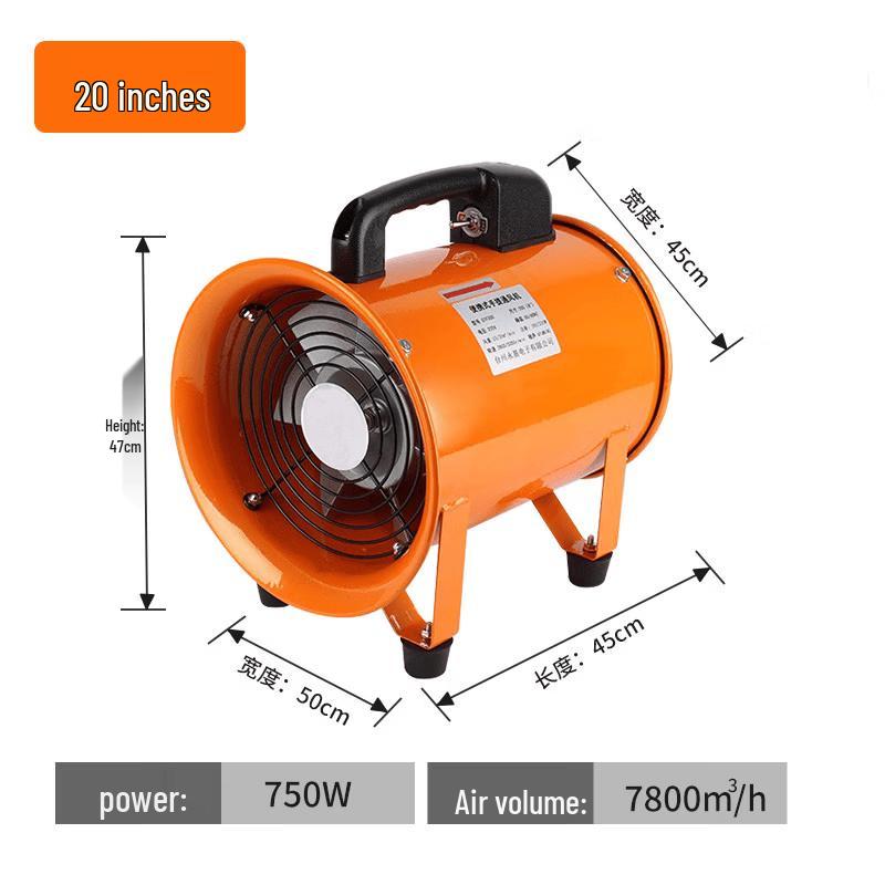 Handheld Axial Flow Ventilator Fan CN plug (adapter included)