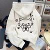 Cute Cat Paw Hooded Sweatshirt - Thick, Loose-Fit, Plus Velvet for Autumn/Winter
