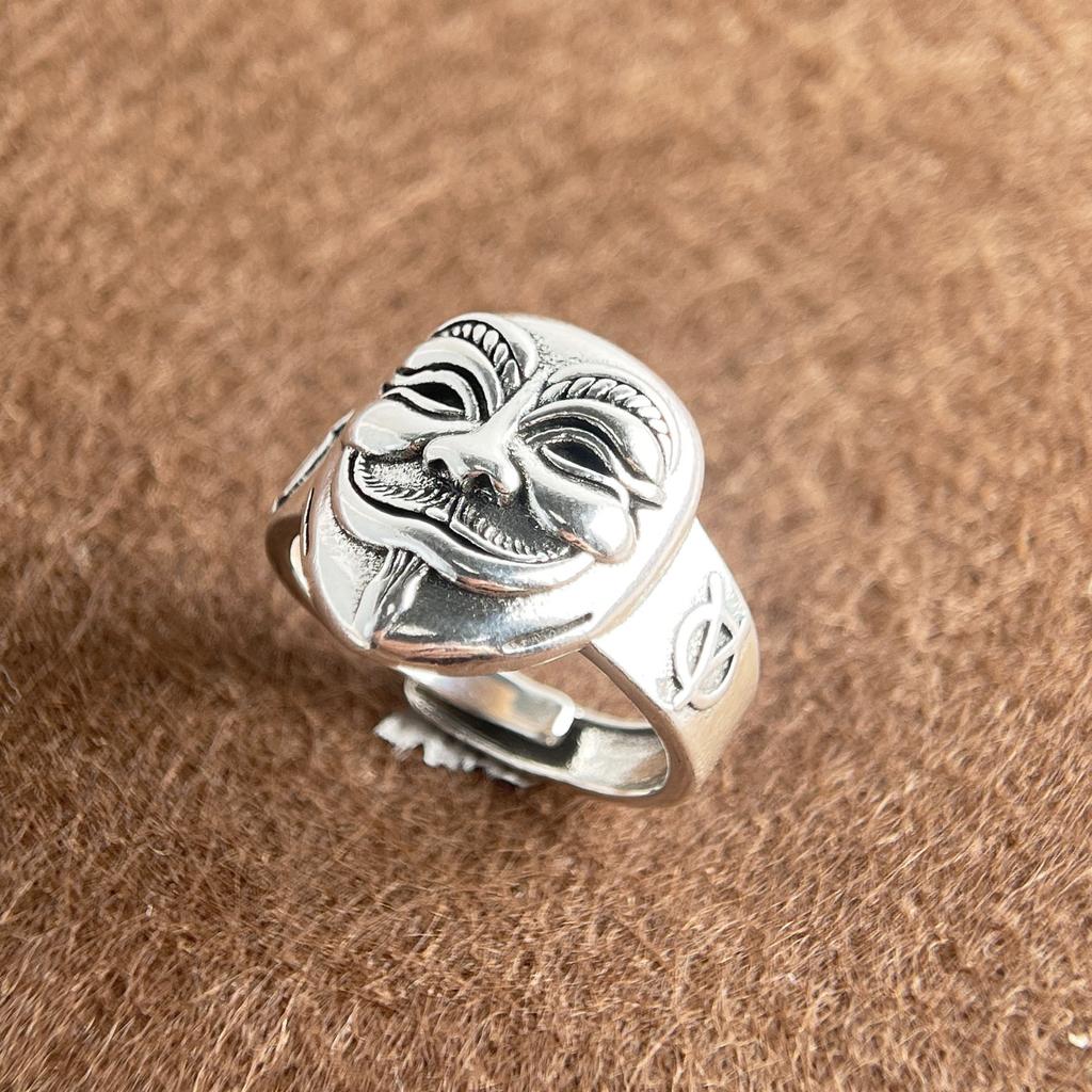 Xiaomi 925 Sterling Silver Rings For Women Geometric Fine Jewelry Finger Adjustable Retro Leaf Stone Ring For Party Birthday Gift