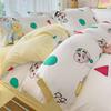 Small Fresh Mattress Quilt Cover Class A Maternal And Infant Grade Cartoon Dormitory Bed Sheet Three-Piece Set Super Soft Washed Cotton 4Pcs Set