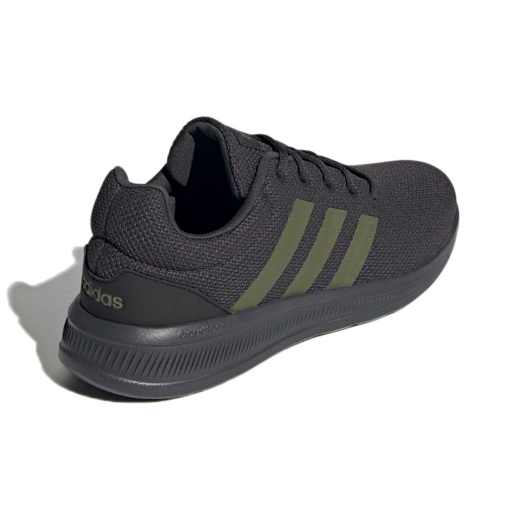 Adidas Neo Lite Racer 2.0 Fabric Classic Logo Sports Low-Top Lifestyle Shoes Men Sneakers Black Green GY7638
