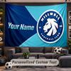 Wall Hanging Tapestry Custom NameMillwall FC Pattern Personalized Printed Fabric Wall Decor