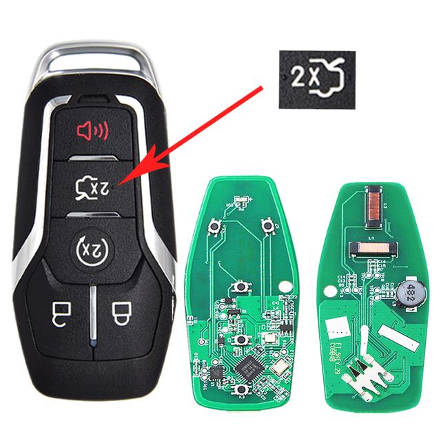KEYECU 5 Buttons For Ford Fusion Explorer Edge Mustang F150 F250 2015 2016 2017 M3N-A2C31243300 Smart ID49 902MHz Remote Key Fob 1 Piece