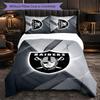 Set Biancheria da Letto 3 Pezzi in Microfibra con Motivo Las Vegas Raiders Decorazione Copripiumino per Camera da Letto Uso Domestico