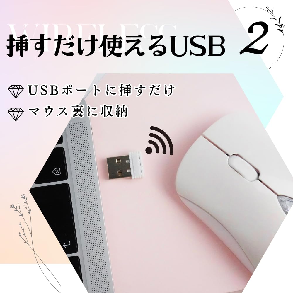 EGRET SweetiE Wireless Mouse with Artificial Gemstone 12 Bluetooth DPI Cubic Adult Gift for School Entrance Promotion Gift Buttons, Colors,