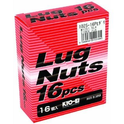 KYO-EI [Kyoei Sangyo] Lug Nuts [Quantity: 16 Pieces] [Bag Type 21HEX] M12 X P1.5 Left-hand Thread 16P 102S-16P