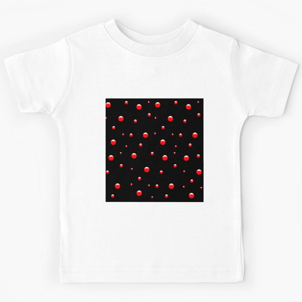 Red Bubbles – 3D Scatter Abstract Kids T-Shirt 100