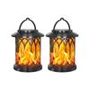  Solar Flame Hanging Lamp Creative LED Solar Courtyard Lamp with Handle Outdoor Garden Landscape Lamp Easy to Use