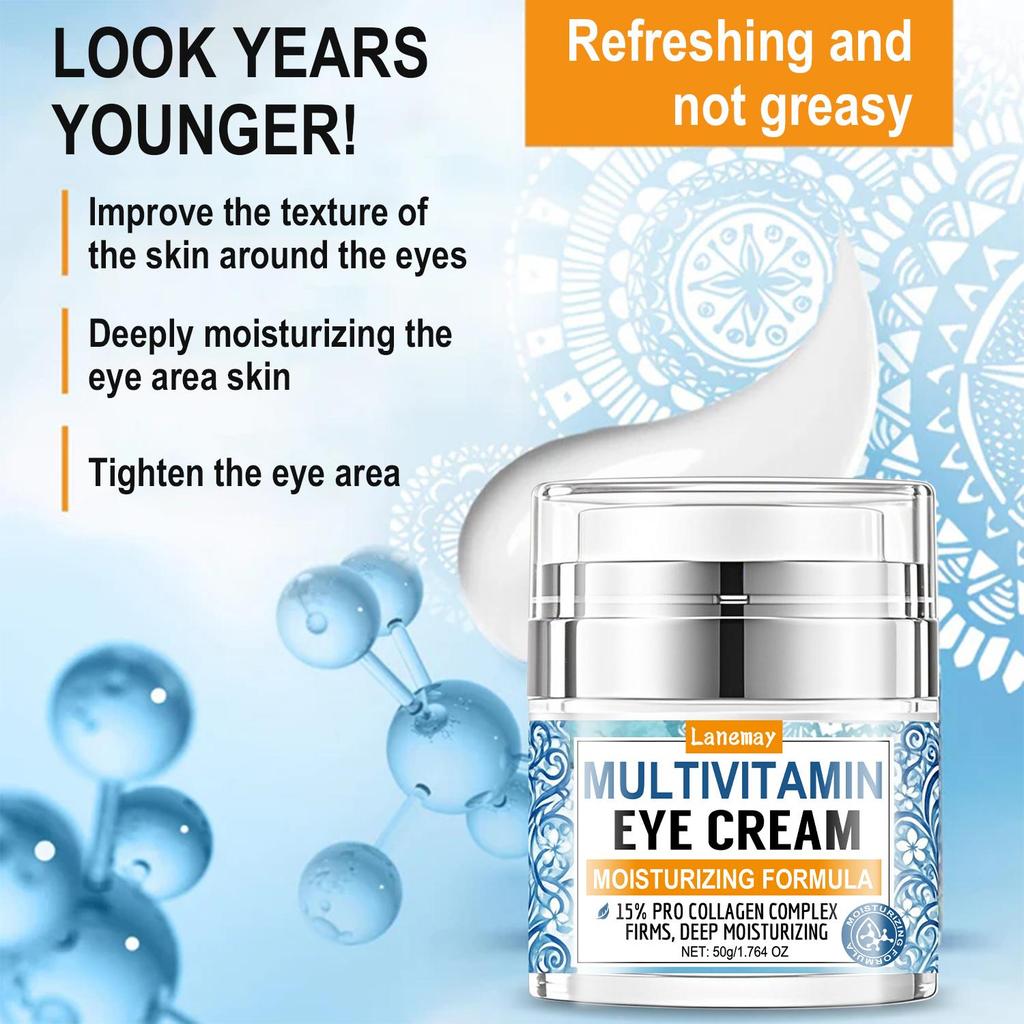 Hyaluronic Acid Firming Serum-Deeply Moisturizing The Eye Area Skin-Promote Blood Circulation, Redue Dark Circles, 50g