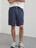 240G Men's Straight Wide Leg Cotton Shorts - Elastic Waist, Mid-Length, Summer Comfort, Versatile and Casual