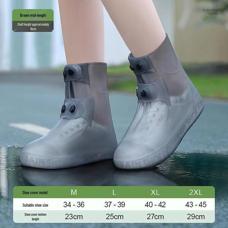 Couvre-chaussures antidérapants imperméables en silicone: Inodore, Durable, Facile à mettre/enlever