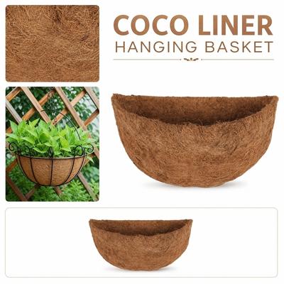 Coconut Fiber Liner for Hanging Basket Planters and Wall-Mounted Half Basket Pots Natural Coco Coir Insert for Indoor and Outdoor Use 12 Inch