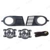 1Set Halogen Front Bumper Fog Lamp Foglight Cover Frame Wires Harness  For Suzuki Swift 2005 2006 2007 2008 2009 2010