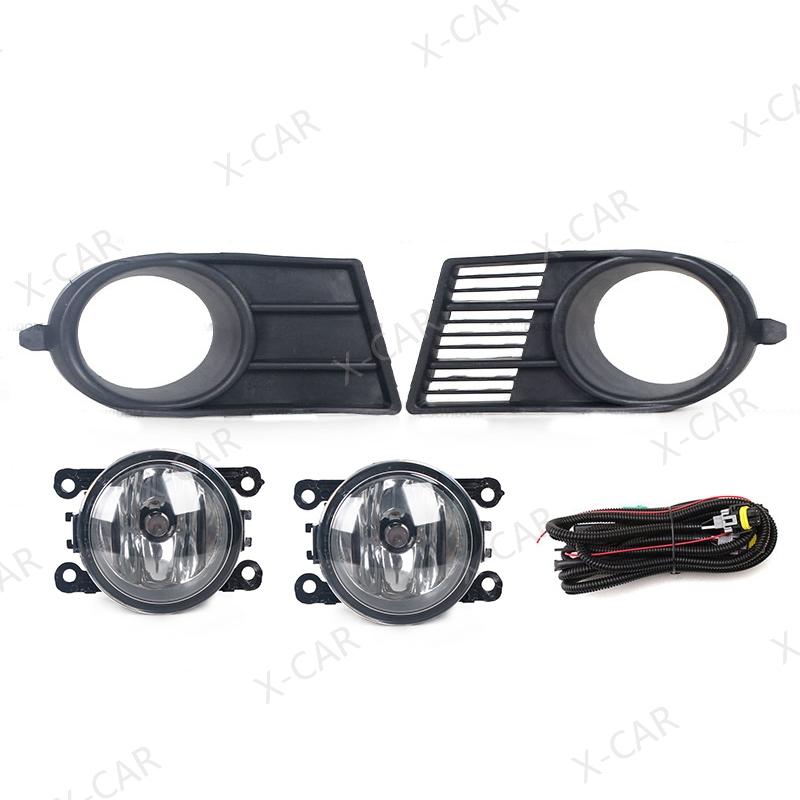 1Set Halogen Front Bumper Fog Lamp Foglight Cover Frame Wires Harness For Suzuki Swift 2005 2006 2007 2008 2009 2010