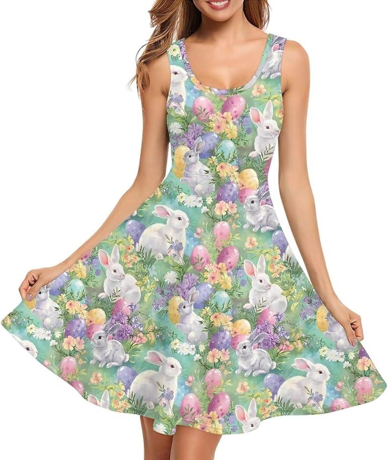 Summer Dress Casual Sleeveless Vest Cotton Skating Vest Short Medium and Long Dress