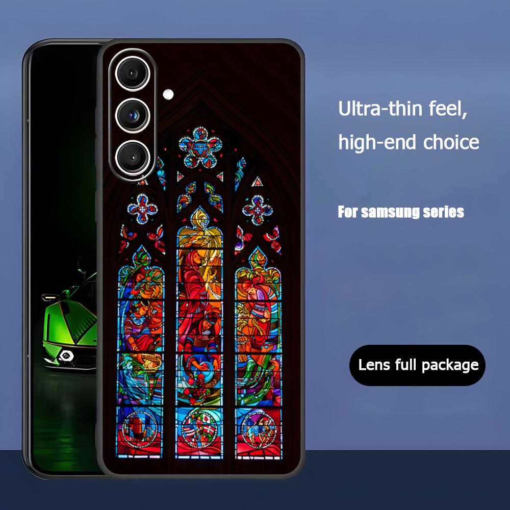 

Hot Therose window beauty Phone Case For Samsung Galaxy S26 S25 S24 S23 S22 S21 Plus Ultra Note20 Soft Black Galaxy S22 5G