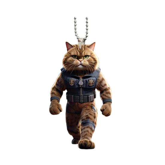 Auto-Rückspiegel-Ornament, schöner Katzenanhänger, Weihnachtsbaum, hängende Dekoration, Acryl, Weihnachtsbaum-Dekor, Auto-Innenausstattung