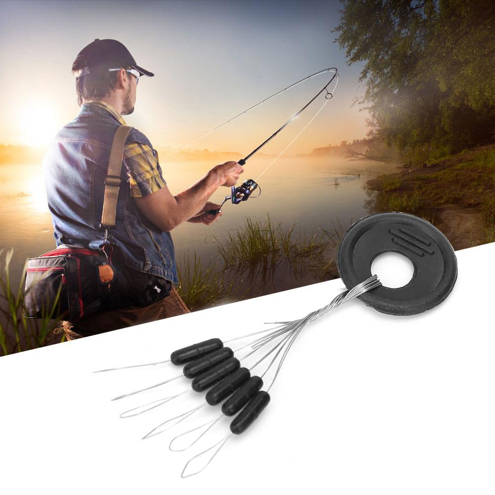 100PcsLot Rubber Fishing Bobber Stopper Float Sinker Cylinder Oval Buoy Float Stop (Cylinder)