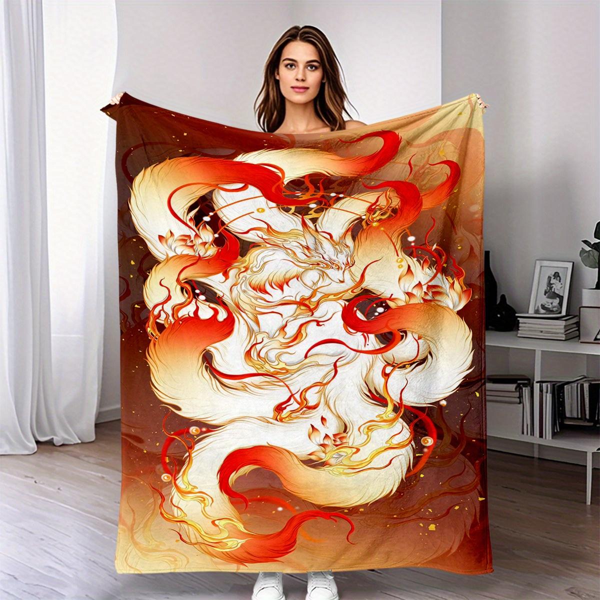 

Phoenix Fire Blanket - Soft Cozy Throw with Mythical Bird Design, Perfect for Home Decor, Unique Gift for Fantasy Enthusiasts 75x90cm