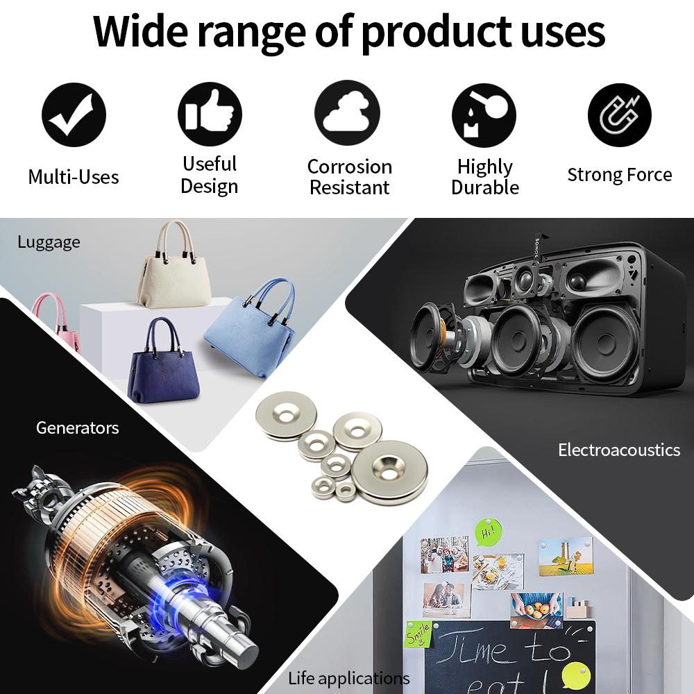 N35 Super Strong Neodymium Magnet NdfeB Permanent Magnetic Imanes Round With Holes Powerful Magnets Refrigerator Magnet