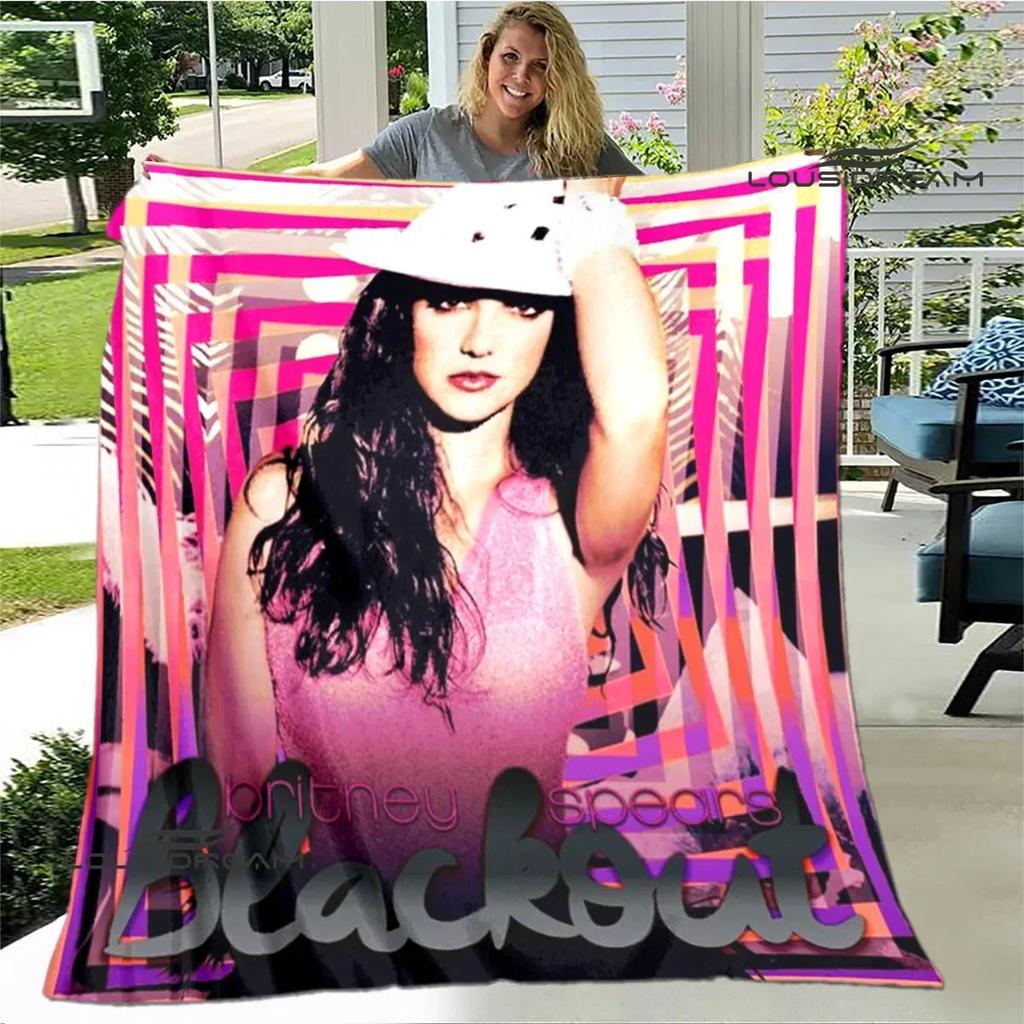 Star Britney Spears Printed Blanket Flannel Warm Blankets Soft And Comfortable Blanket Bed Linings Cubre Cama Birthday Gift
