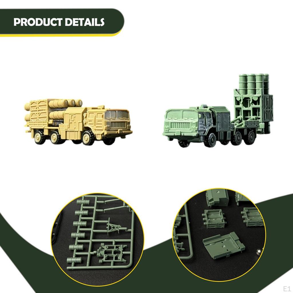 2x 1:144 Armored Truck Model Launcher Trucks Craft Building DIY Assemble Puzzle Education Toy