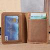Original Real Leather Mini Card Holder Crazy Horse Leather Driver's License Holder Retro Brown & Coffee Minimalist Card Bag 4 Slots