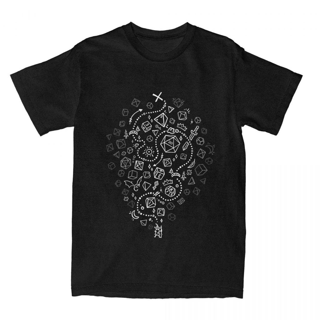 Unisex Womens DnD D Dice The Adventure Begins Shirt Merch Dungeon Dragon Pure Cotton Tops Tshirt Vintage Tees All Seasons